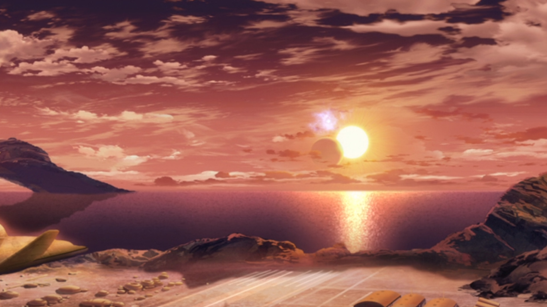 Sunset over ocean