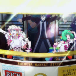 Sheryl, Alto, and Ranka on a Island 1 trolley